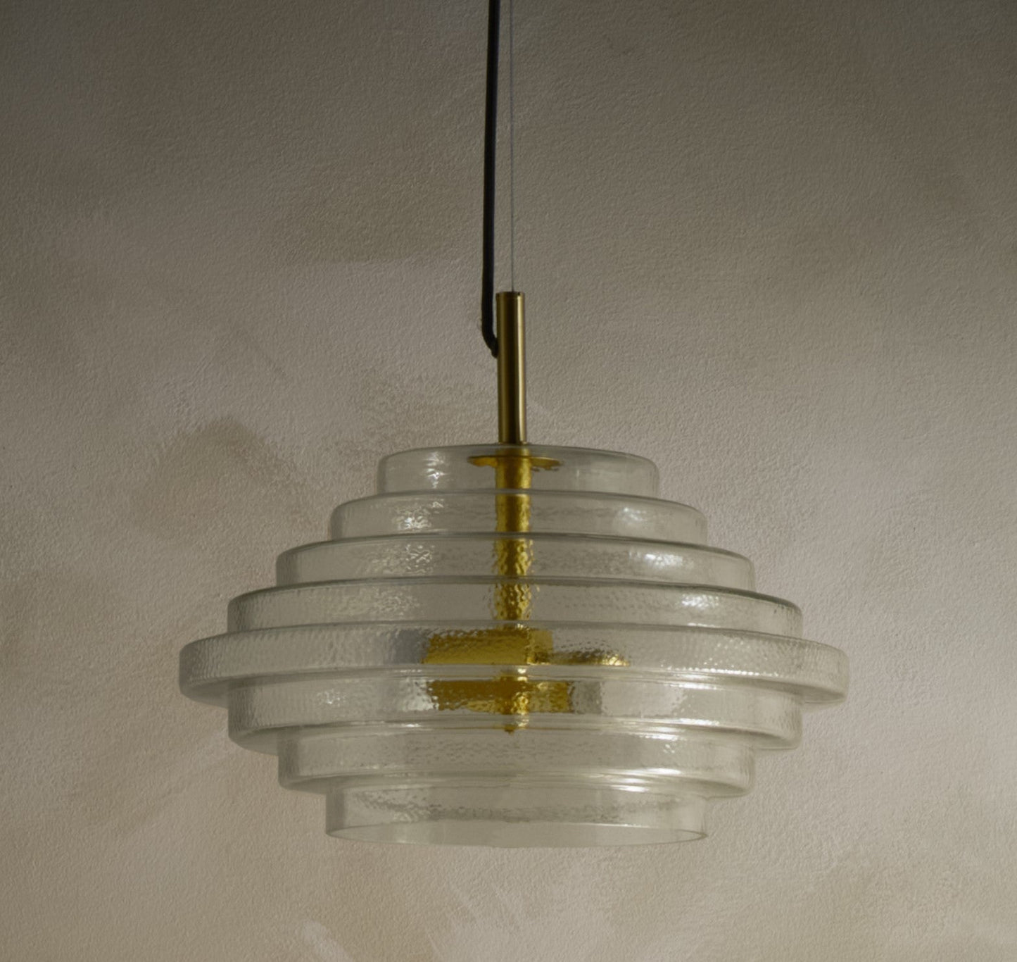 Klare Glas Tischlampe, Stehlampe oder Deckenpendelleuchte mit Messing-Finish und Marmorlampenfuß