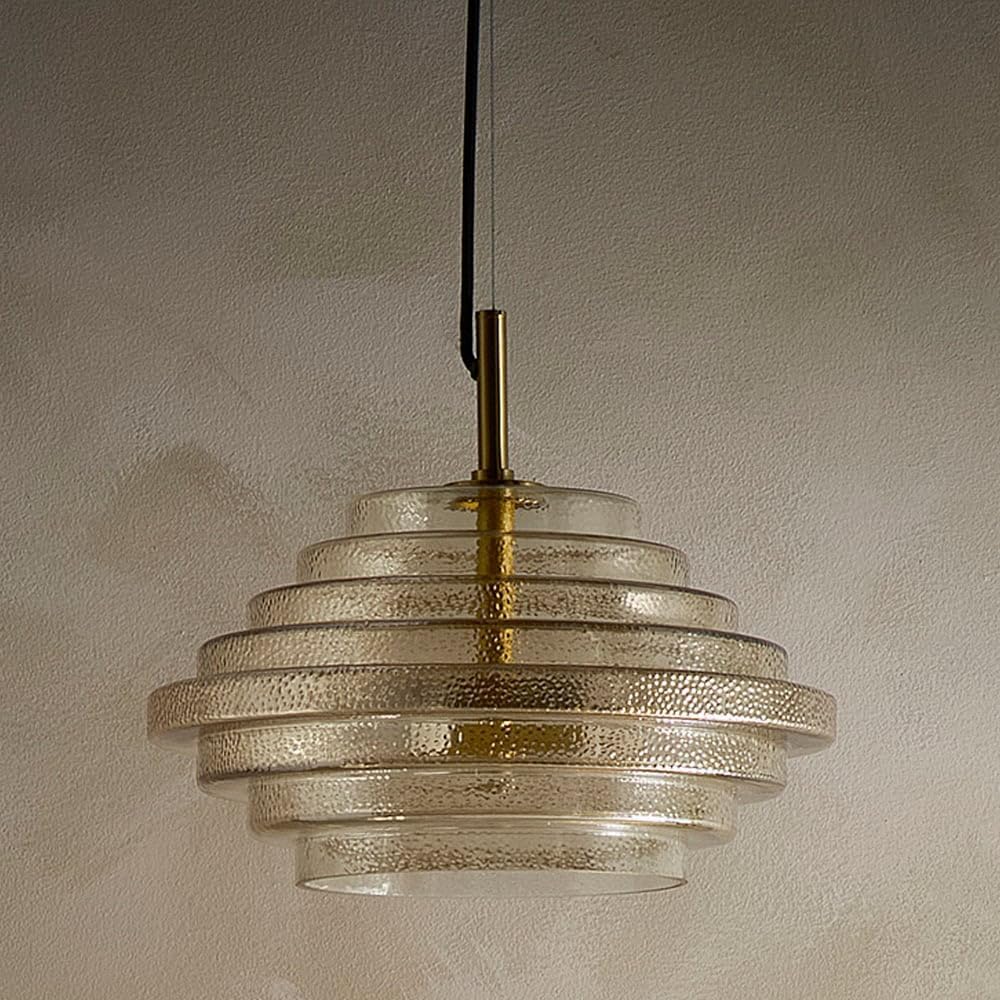 Amber Kupfer Glas Tischlampe, Stehlampe oder Deckenpendelleuchte Kollektion mit einer Messing-Oberfläche und Marmorlampenfüßen