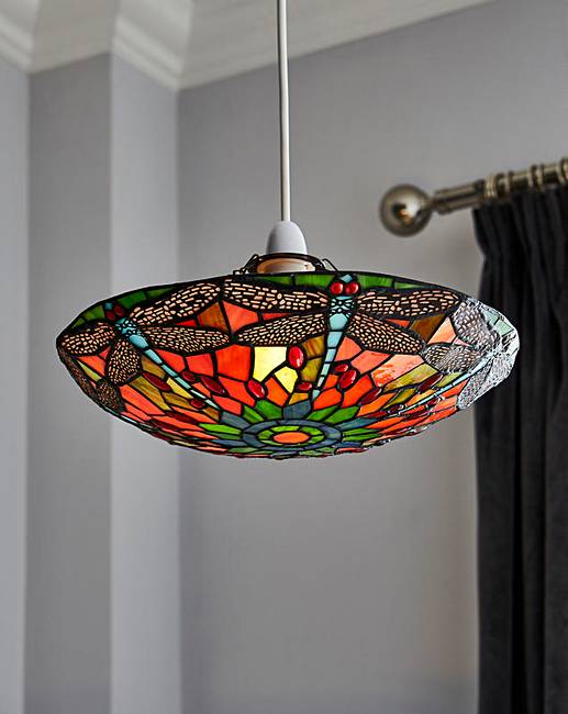 14" (36cm) Mitcham Tiffany Easy Fit Nicht elektrische Pendelleuchte Schirm