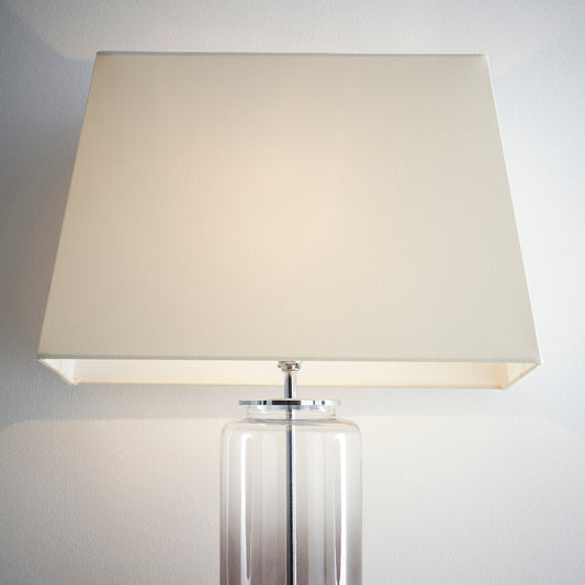 Creme Modern Rechteck Leinen Lichtschirm für Tisch- oder Stehlampen erhältlich in 13", 15", 17" oder 21"